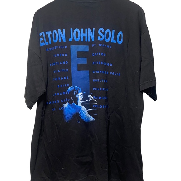 Vintage Elton John Solo Tour Shirt Size XL Black 1997 Rare Concert Merch Tee - Picture 7 of 10